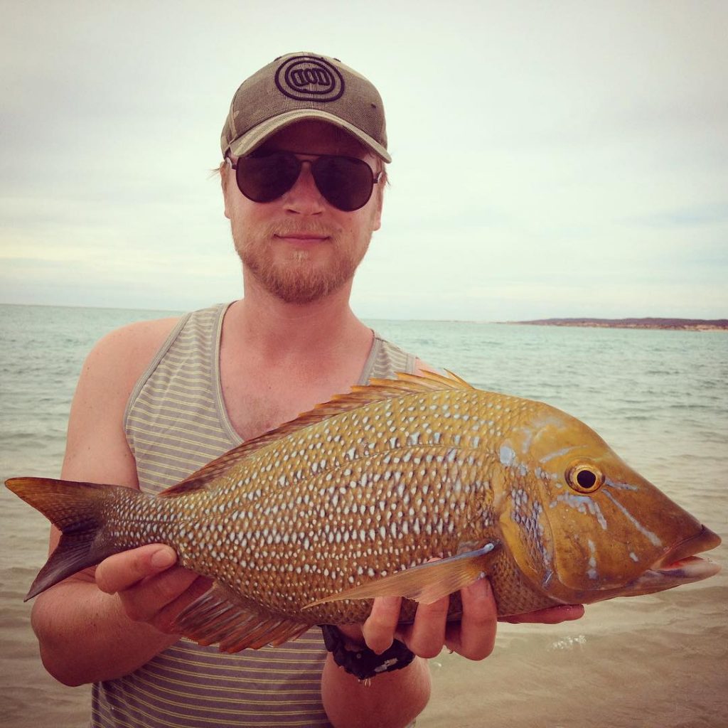 @maxvanoers with a nice Spangled Emperor from the shore while fishing Cape Range National Park