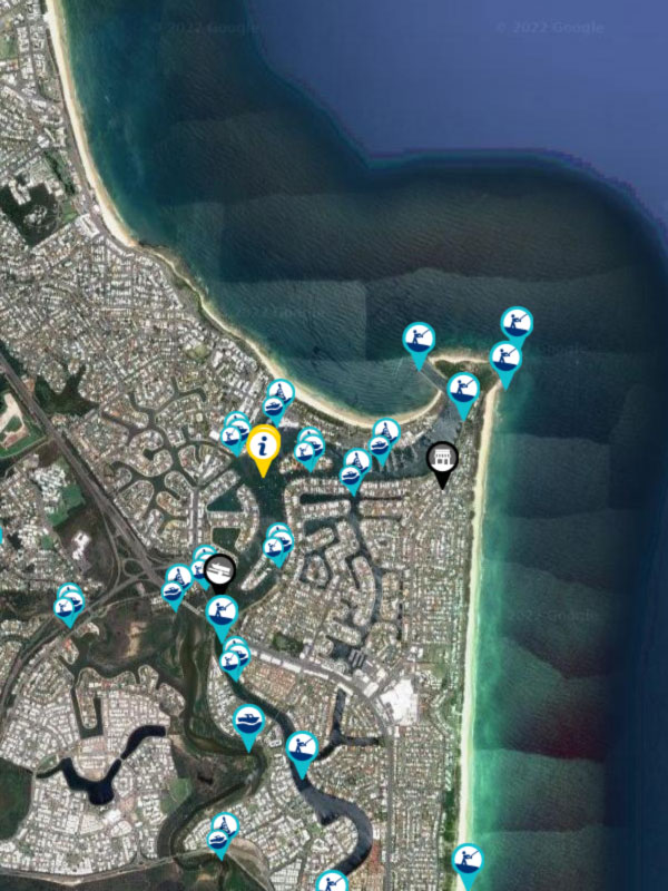 Mooloolaba Fishing Spots map